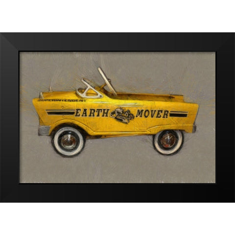 Earth Mover Pedal Car Black Modern Wood Framed Art Print by Calkins, Michelle