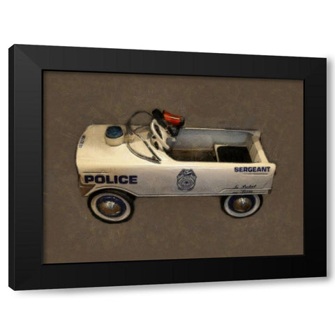 Police Pedal Car  Black Modern Wood Framed Art Print with Double Matting by Calkins, Michelle