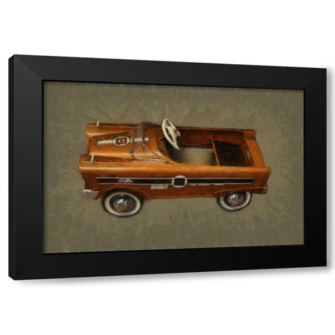 Super Sport Pedal Car Black Modern Wood Framed Art Print with Double Matting by Calkins, Michelle