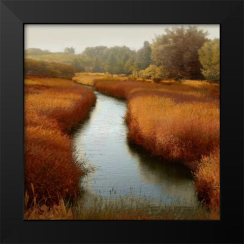 Sunlit Pond I Black Modern Wood Framed Art Print by Clark, Madeline