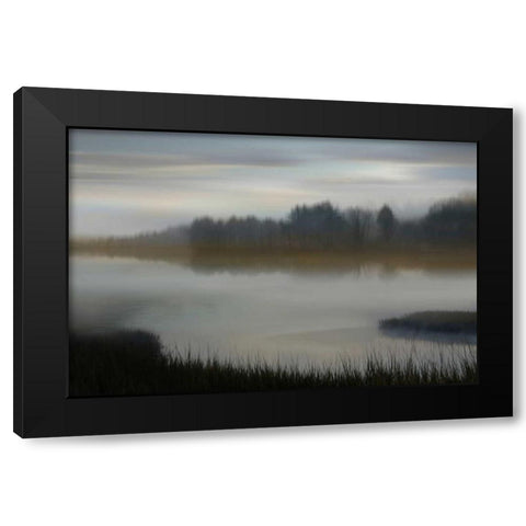 Dawn Black Modern Wood Framed Art Print with Double Matting by Clark, Madeline