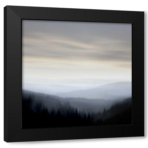 Mountain Vista I Black Modern Wood Framed Art Print with Double Matting by Clark, Madeline
