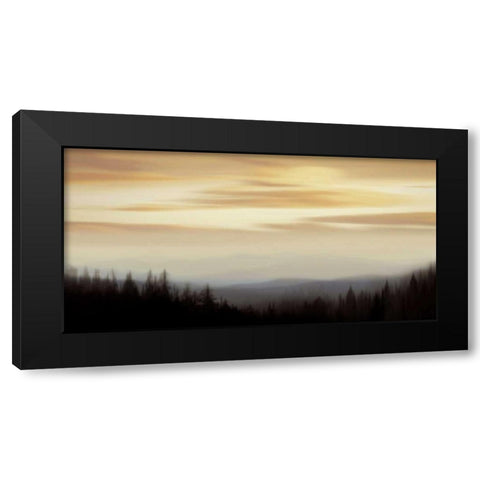 Panorama II Black Modern Wood Framed Art Print with Double Matting by Clark, Madeline