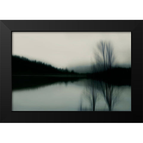Lake at Dawn Black Modern Wood Framed Art Print by Clark, Madeline