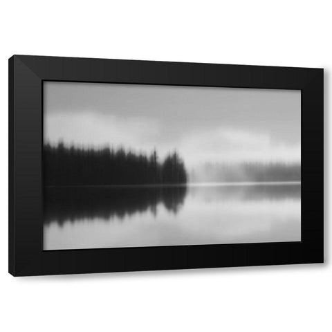 Across the Lake Black Modern Wood Framed Art Print with Double Matting by Clark, Madeline