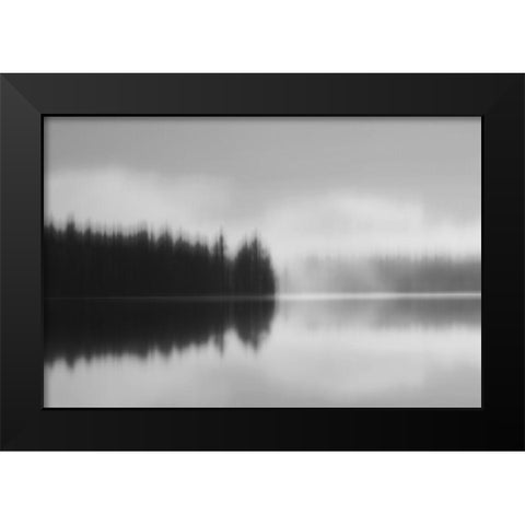 Across the Lake Black Modern Wood Framed Art Print by Clark, Madeline