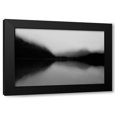 Mist on the Lake Black Modern Wood Framed Art Print by Clark, Madeline