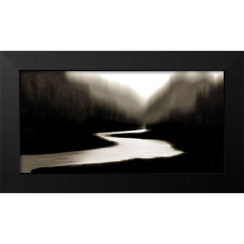 River at Day Break I Black Modern Wood Framed Art Print by Clark, Madeline