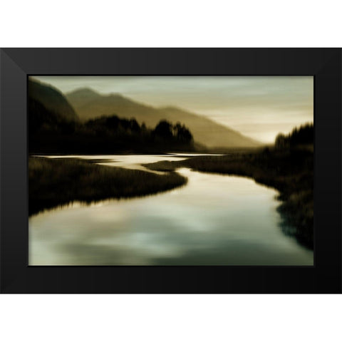Calm River I Black Modern Wood Framed Art Print by Clark, Madeline