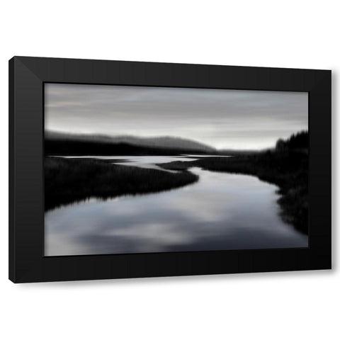 Calm River II Black Modern Wood Framed Art Print by Clark, Madeline