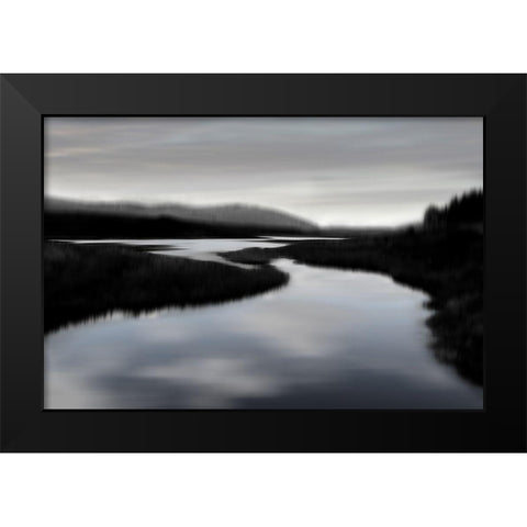 Calm River II Black Modern Wood Framed Art Print by Clark, Madeline