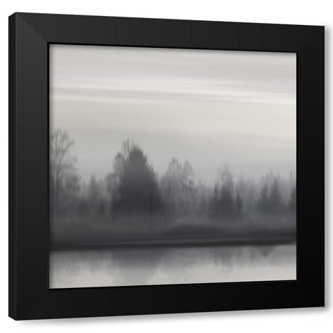 At Dawn Neutral II Black Modern Wood Framed Art Print with Double Matting by Clark, Madeline