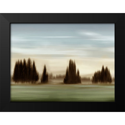 New Day Blue Sky Black Modern Wood Framed Art Print by Clark, Madeline