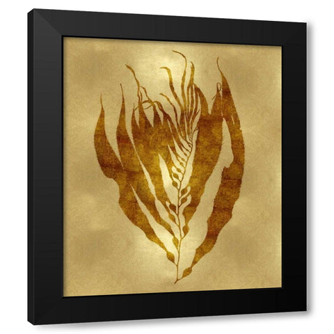 Sea Life - Gold I Black Modern Wood Framed Art Print by Miller, Melonie