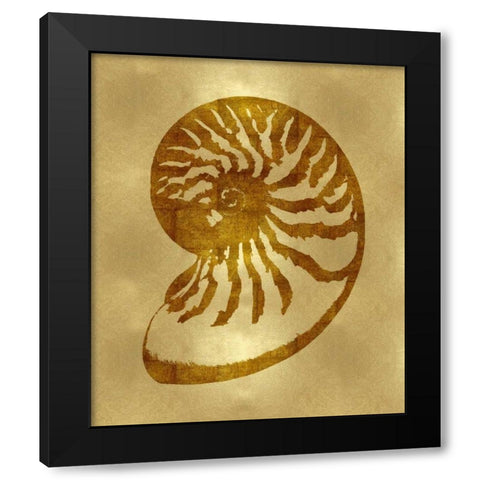 Sea Life - Gold III Black Modern Wood Framed Art Print by Miller, Melonie