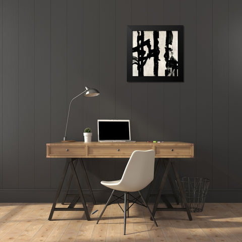 Here and Now IV Black Modern Wood Framed Art Print by Hansen, Max