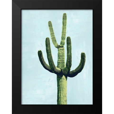 Cactus on Blue IV Black Modern Wood Framed Art Print by Jensen, Mia
