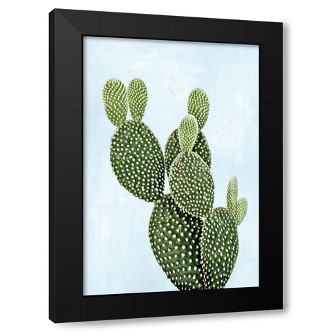 Cactus on Blue V Black Modern Wood Framed Art Print with Double Matting by Jensen, Mia