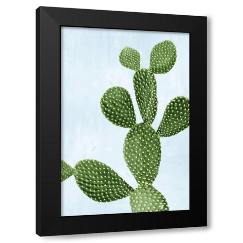Cactus on Blue VI Black Modern Wood Framed Art Print with Double Matting by Jensen, Mia