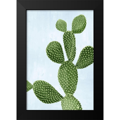 Cactus on Blue VI Black Modern Wood Framed Art Print by Jensen, Mia