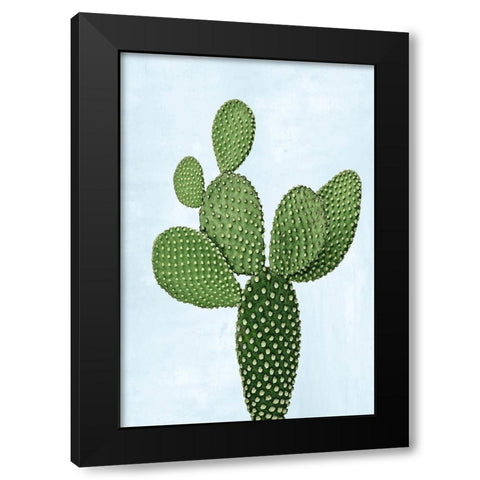 Cactus on Blue VIII Black Modern Wood Framed Art Print with Double Matting by Jensen, Mia