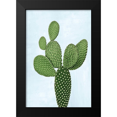 Cactus on Blue VIII Black Modern Wood Framed Art Print by Jensen, Mia