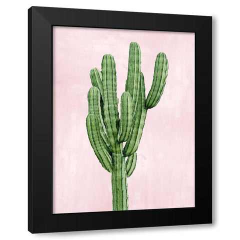 Cactus on Pink I Black Modern Wood Framed Art Print by Jensen, Mia