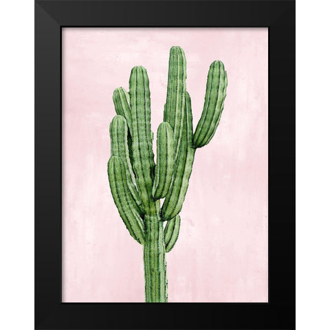 Cactus on Pink I Black Modern Wood Framed Art Print by Jensen, Mia