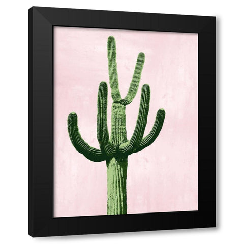 Cactus on Pink IV Black Modern Wood Framed Art Print by Jensen, Mia