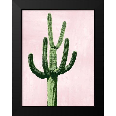 Cactus on Pink IV Black Modern Wood Framed Art Print by Jensen, Mia