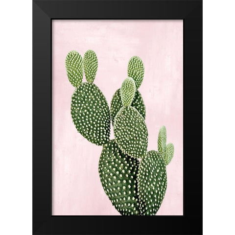 Cactus on Pink V Black Modern Wood Framed Art Print by Jensen, Mia