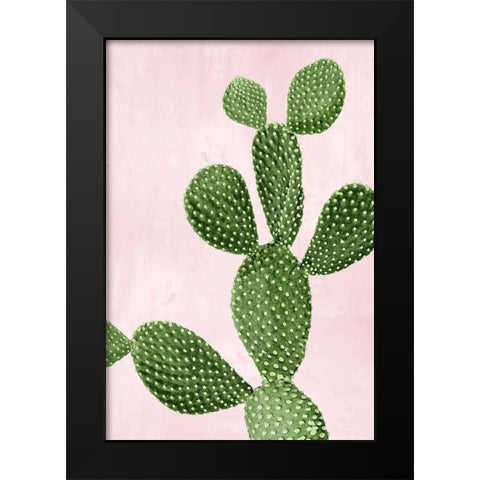 Cactus on Pink VI Black Modern Wood Framed Art Print by Jensen, Mia