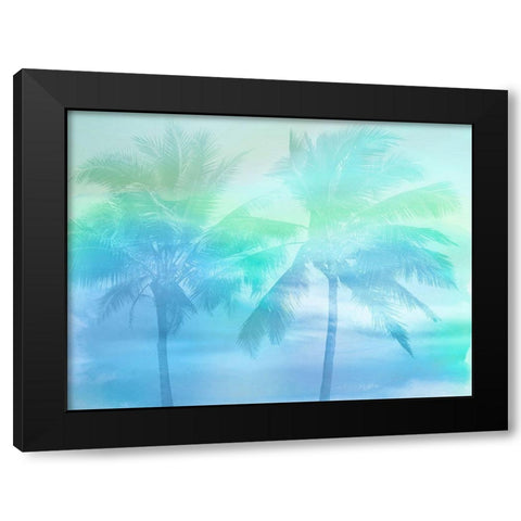 Palm Breeze Blue I Black Modern Wood Framed Art Print by Jensen, Mia