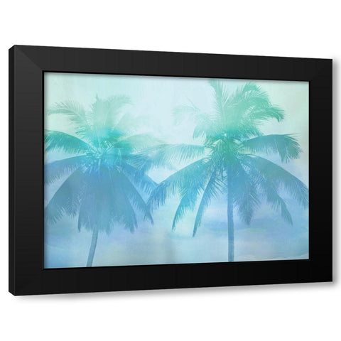 Palm Breeze Blue II Black Modern Wood Framed Art Print by Jensen, Mia