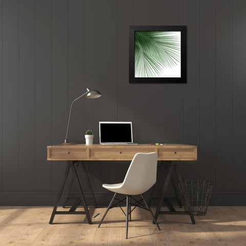 Palm Green VI Black Modern Wood Framed Art Print by Jensen, Mia