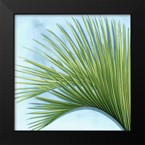 Palm on Blue IV Black Modern Wood Framed Art Print by Jensen, Mia