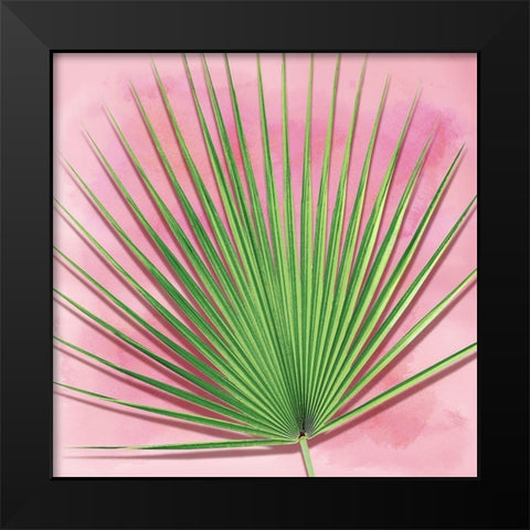 Palm on Pink III Black Modern Wood Framed Art Print by Jensen, Mia