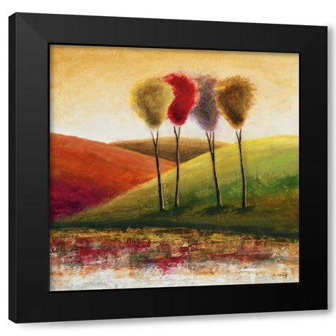 Endless Hills I Black Modern Wood Framed Art Print by Klung, Mike