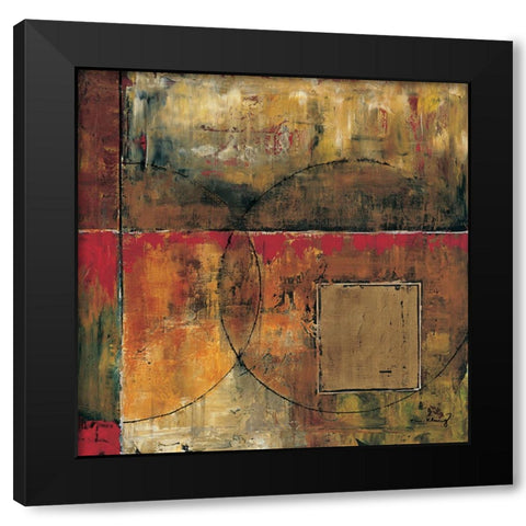 Motion II Black Modern Wood Framed Art Print with Double Matting by Klung, Mike
