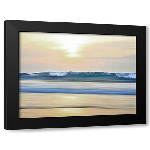 Waves Black Modern Wood Framed Art Print by Olsen, Maggie