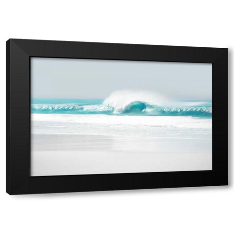 Aqua Wave II Black Modern Wood Framed Art Print by Olsen, Maggie