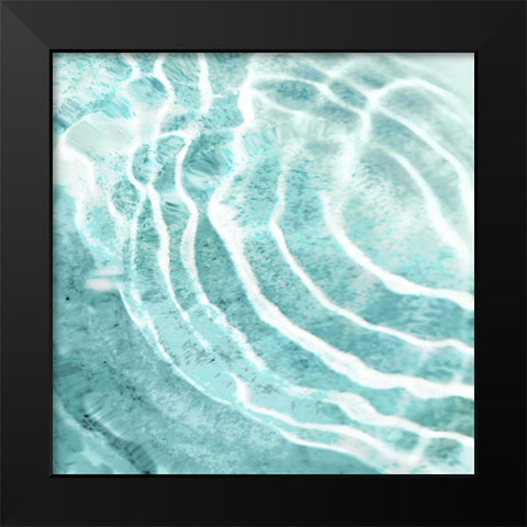 Aqua Ripple Reflection I Black Modern Wood Framed Art Print by Olsen, Maggie