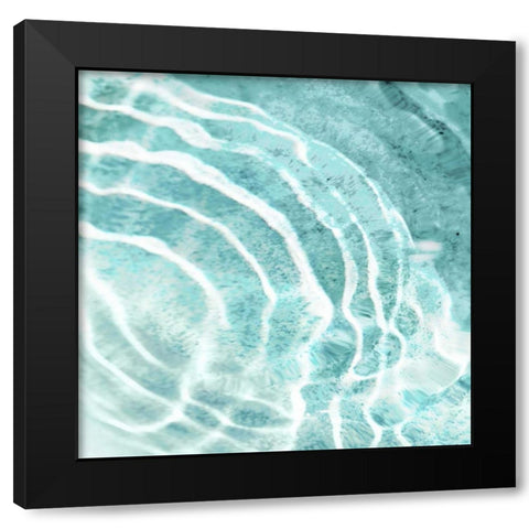 Aqua Ripple Reflection II Black Modern Wood Framed Art Print by Olsen, Maggie