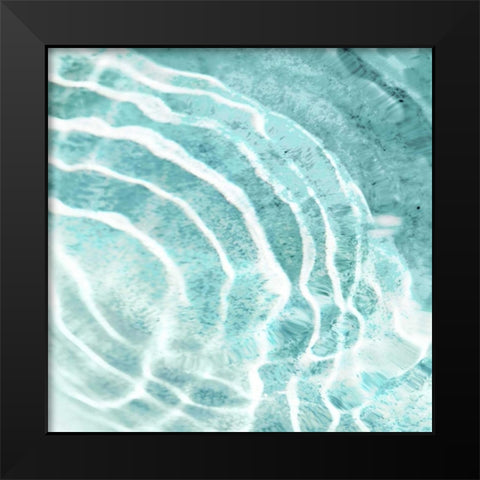 Aqua Ripple Reflection II Black Modern Wood Framed Art Print by Olsen, Maggie
