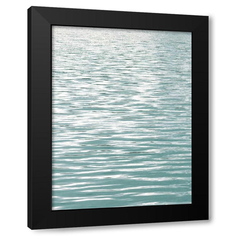 Ocean Current Aqua I Black Modern Wood Framed Art Print by Olsen, Maggie