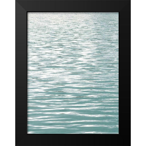 Ocean Current Aqua I Black Modern Wood Framed Art Print by Olsen, Maggie