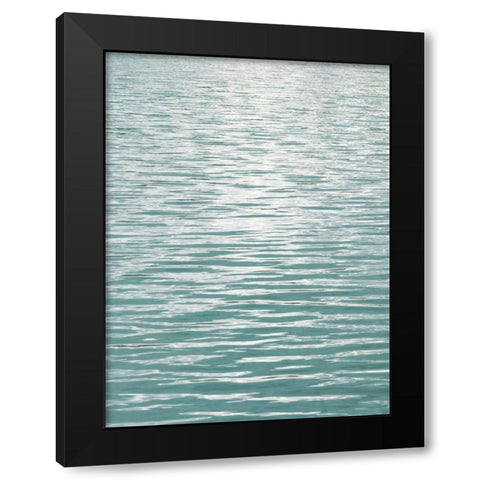Ocean Current Aqua II Black Modern Wood Framed Art Print by Olsen, Maggie