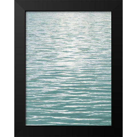 Ocean Current Aqua II Black Modern Wood Framed Art Print by Olsen, Maggie