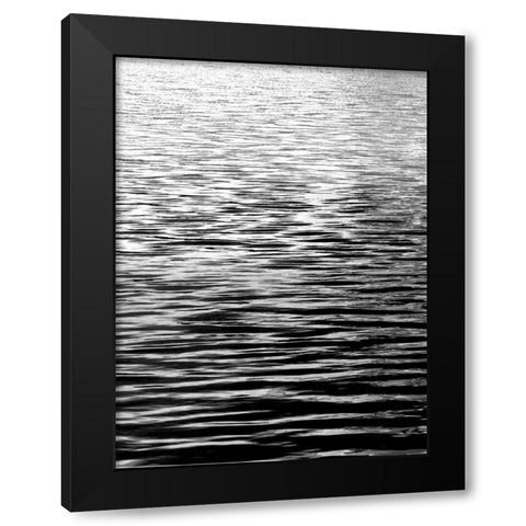 Ocean Current BW I Black Modern Wood Framed Art Print with Double Matting by Olsen, Maggie