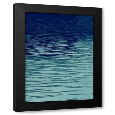 Ocean Current Blue I Black Modern Wood Framed Art Print with Double Matting by Olsen, Maggie